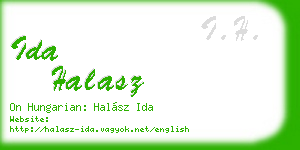 ida halasz business card