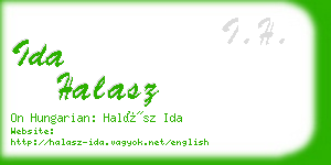 ida halasz business card